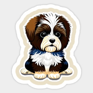 Cute Cartoon Havanese Puppy Dog Sticker